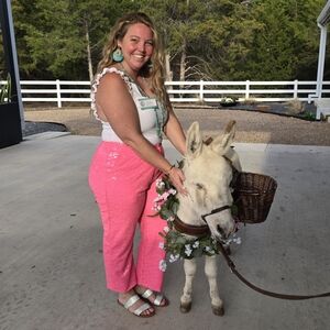 Hot Pink Sequin Cropped Dress Pants Fit Like XL